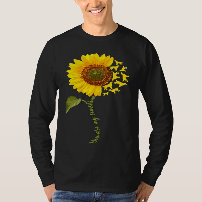 English Setter Sunflower T Shirt (Framsida)