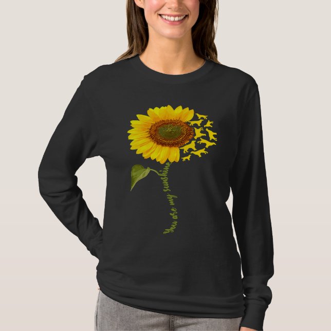 English Setter Sunflower T Shirt (Framsida)