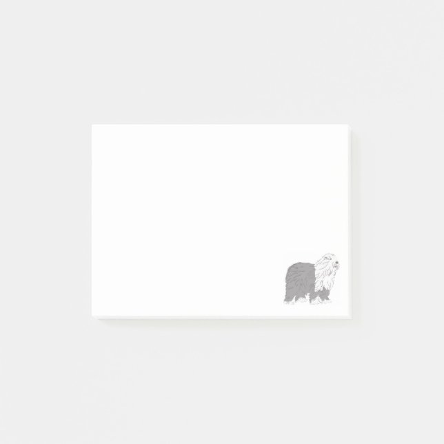 English Sheepdog Post-it Block (Framsida)