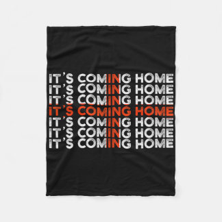 English Soccer It's Coming Home England Flag  Fleecefilt