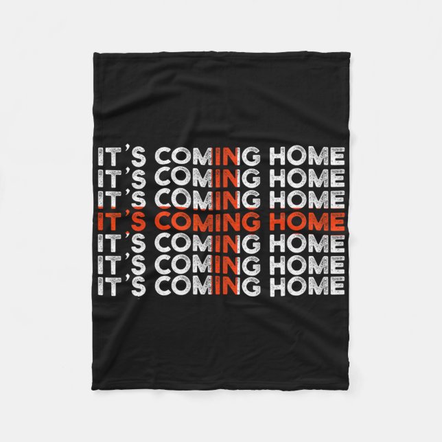 English Soccer It's Coming Home England Flag  Fleecefilt (Framsidan)