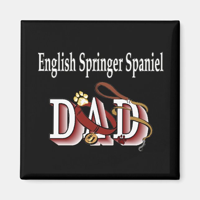 English Spaniel pappa Magnet (Framsidan)