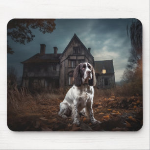 English Springer Spaniel Halloween Skräckinjagande Musmatta