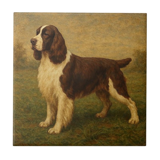 English Springer Spaniel Kakelplatta (Framsidan)