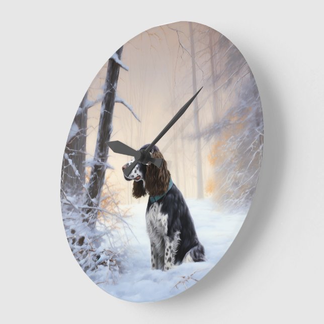 English Springer Spaniel Let It Snow Jul Stor Klocka (Vinkel)