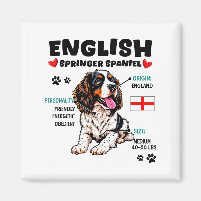 English Springer Spaniel Owner Funny Dog Lover  Magnet (Framsidan)