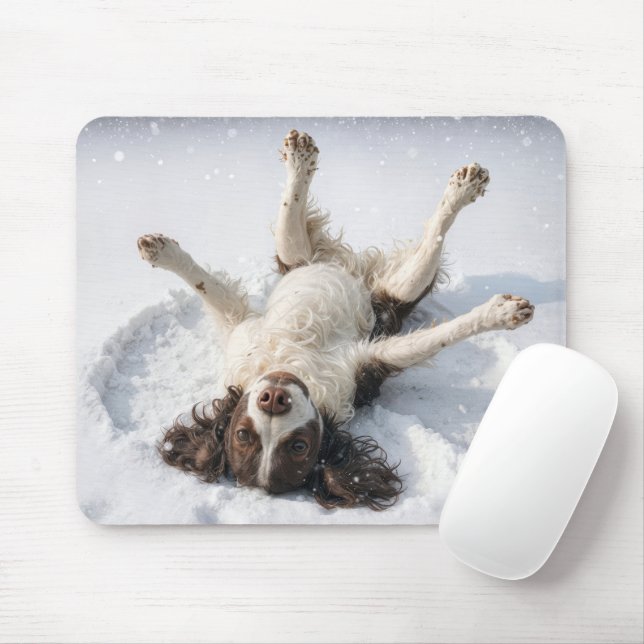 English Springer Spaniel Snow Angel Musmatta (Med mus)