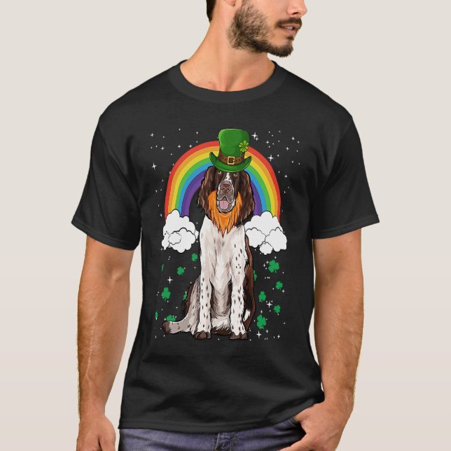 English Springer Spaniel St Patricks Day Leprechau T Shirt (Framsida)