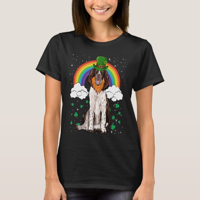 English Springer Spaniel St Patricks Day Leprechau T Shirt (Framsida)