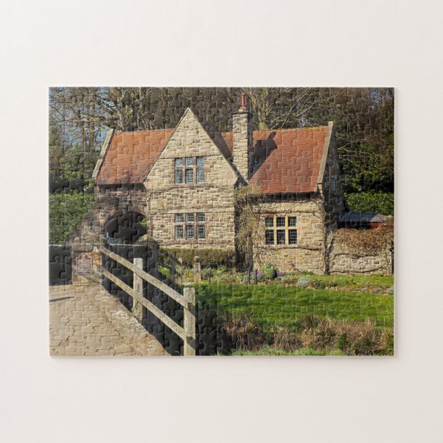 ENGLISH STONE COTTAGE JIGSAW PUZZLE PUSSEL (Horisontell)