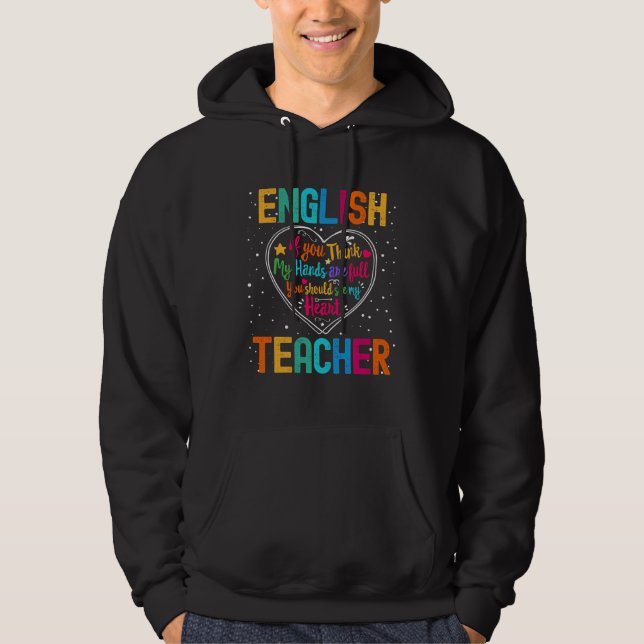 English Teacher Appreciation Week Back to School H Hoodie (Framsida)