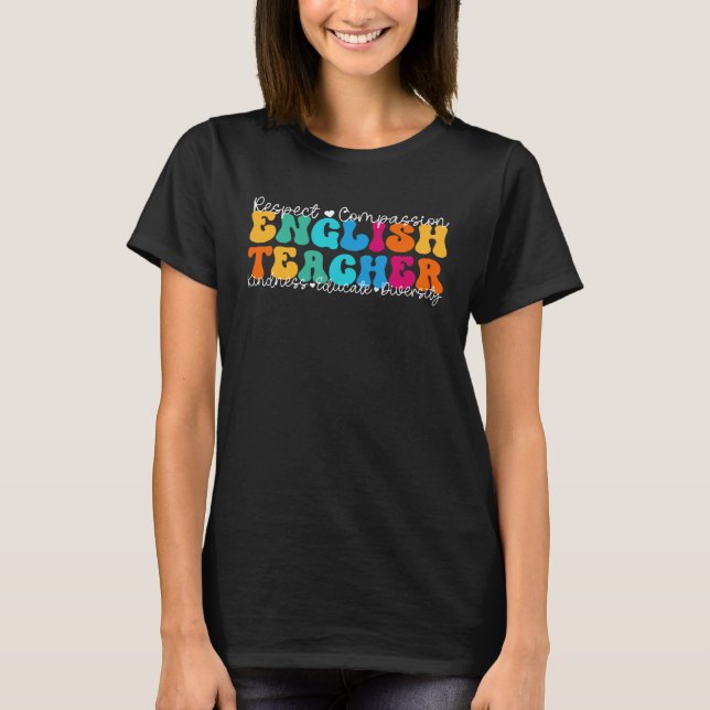 English Teacher Appreciation Week Back to School T Shirt (Framsida)
