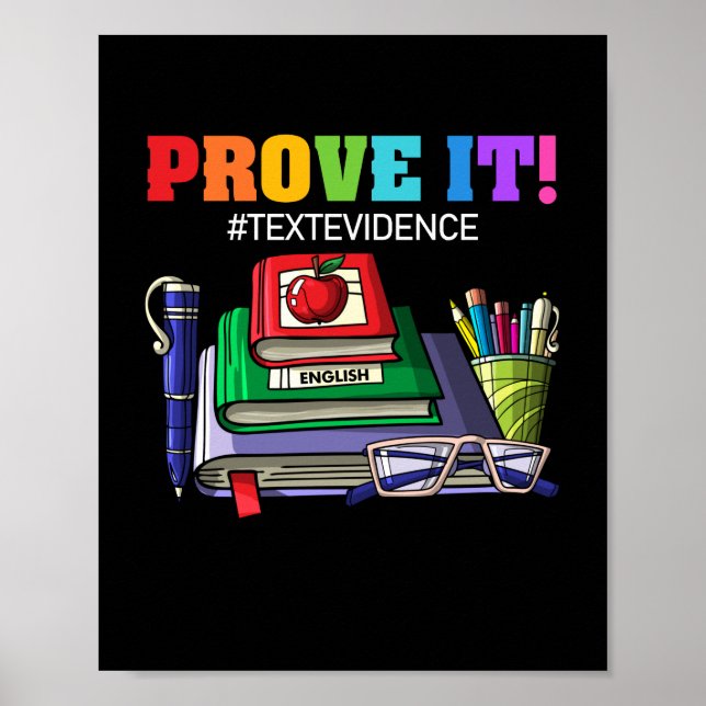ENGLISH TEACHER bevisar textbevis Poster (Framsidan)