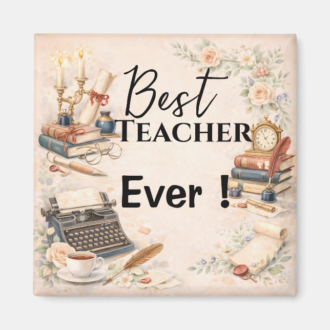 English Teacher Thank You Gift End of School Year Magnet (Framsidan)