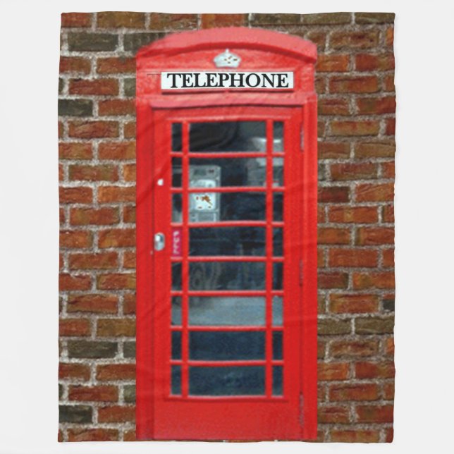 ENGLISH TELEFONE BOTH Fleece Blanket (Framsidan)