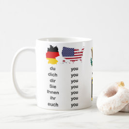 English versus German - The and You - Der Die Das Kaffemugg