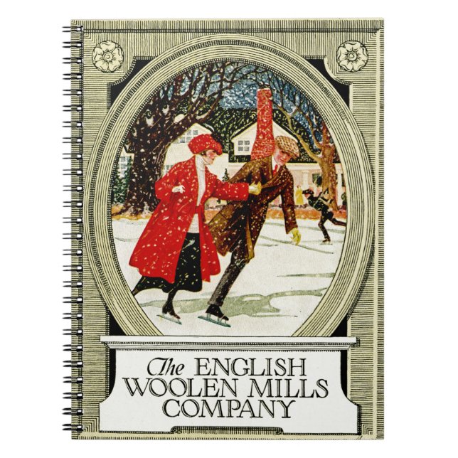 English Woolen Mills Company Anteckningsbok Med Spiral (Framsidan)