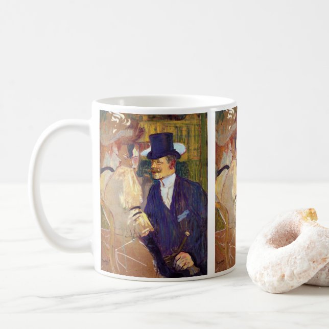 Englishman av Toulouse Lautrec, Vintage Art Kaffemugg (Med munk)