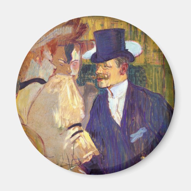Englishman av Toulouse Lautrec, Vintage Art Magnet (Framsidan)