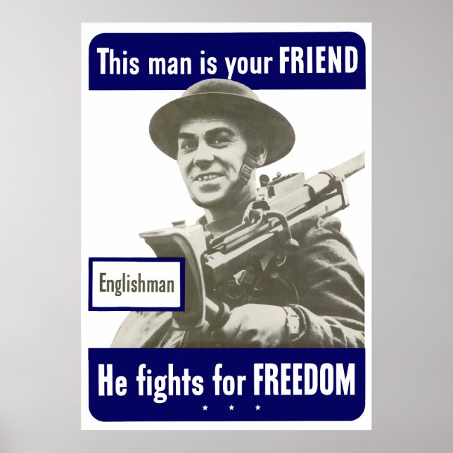Englishman - den här mannen är din vän poster (Framsidan)