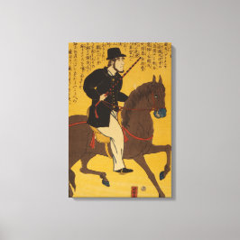 Englishman Riding Horseback circa 1861 Vintage Canvastryck