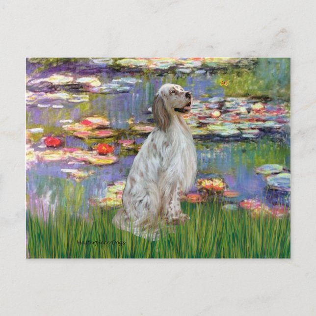 EnglishSetter 1 - Liljor 2 Vykort (Framsida)