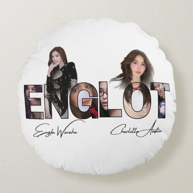 Englot - Engfa Waraha e Charlotte austin Rund Kudde (Framsidan)