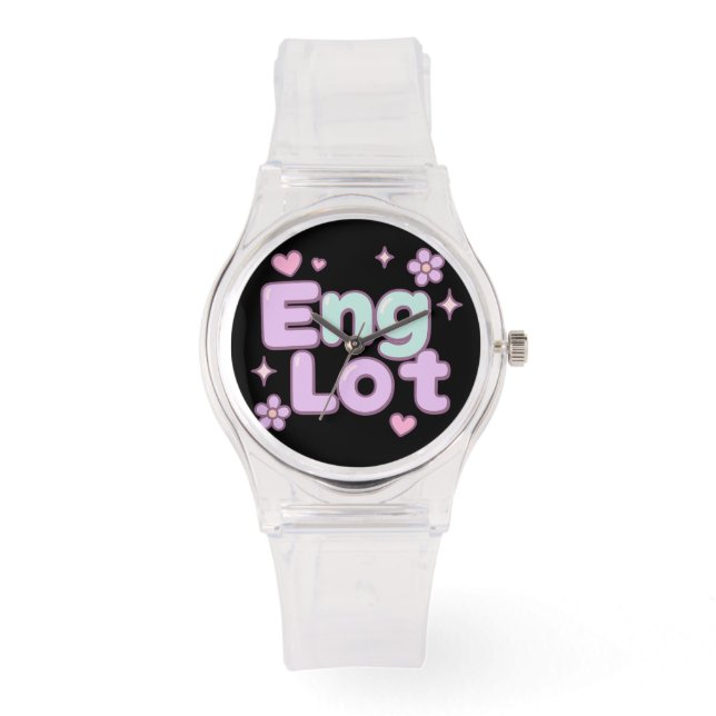 Englot Kawaii Bubbelbokstav Armbandsur (Framsida)