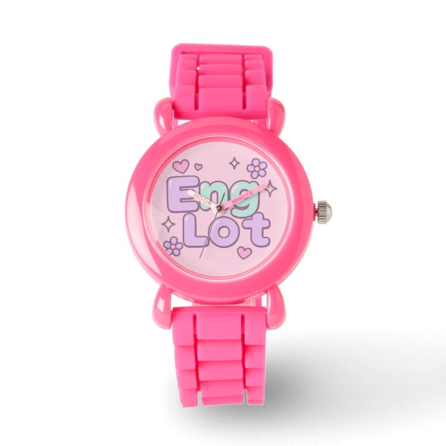 Englot Kawaii Bubbelbokstavsur Armbandsur (Framsida)