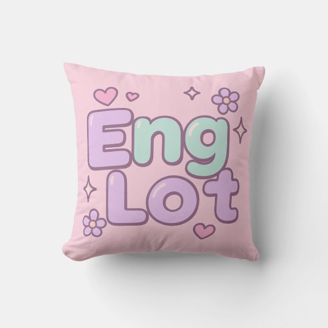 Englot Kawaii Bubble Letter Kudde (Framsida)