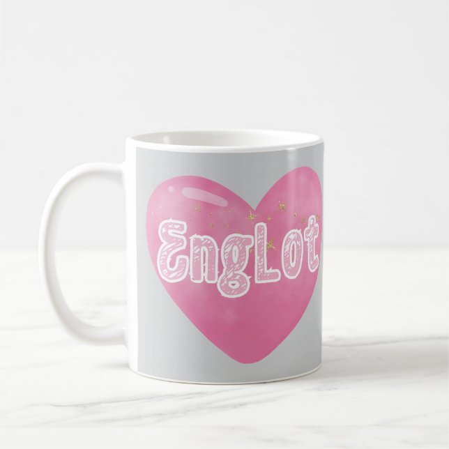 Englot Thai GL Heart Love, Engfa och Charlotte Kaffemugg (Vänster)