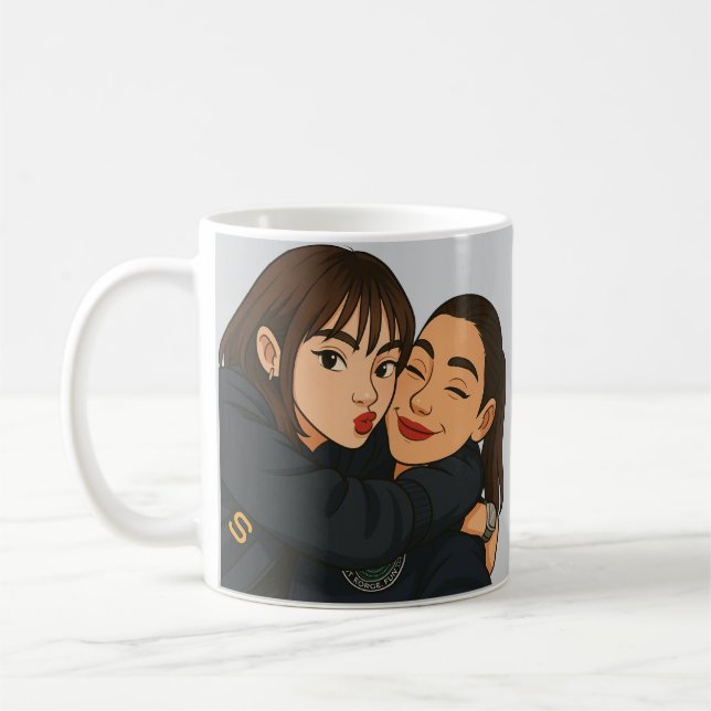 Englot Thai GL Petrichor Series Cartoon Art Kaffemugg (Vänster)