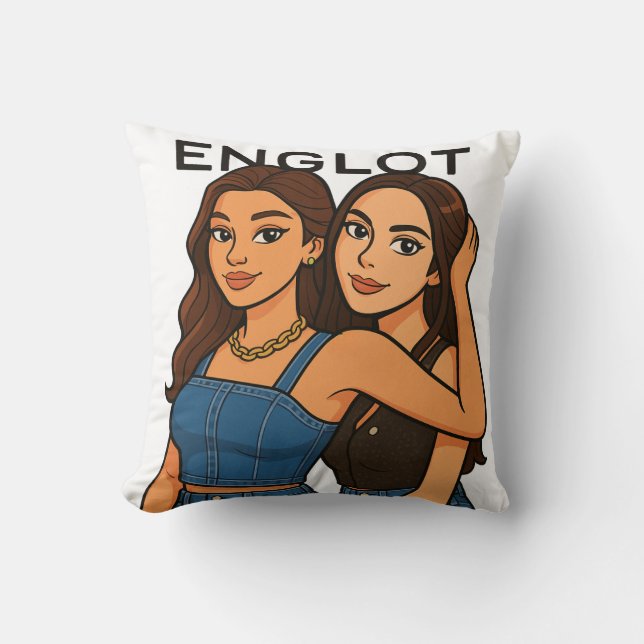 Englot Thai GL Shippade Par Engfa och Charlotte Kudde (Framsida)