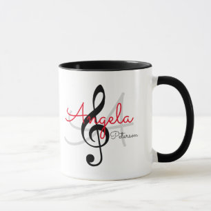 Engrammad treble clef, musik mugg