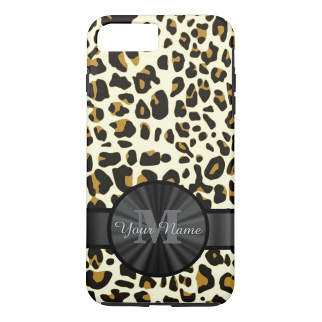Engrammerat leoparddjurstryck Case-Mate iPhone skal (Baksida)