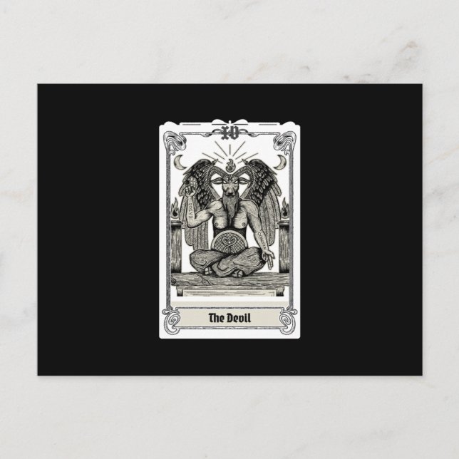 Engrave Tarot Djävulen XV Vykort (Framsida)