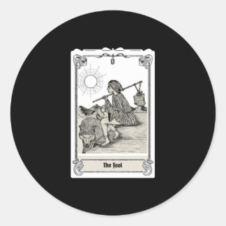 Engrave Tarot - Fool O Runt Klistermärke