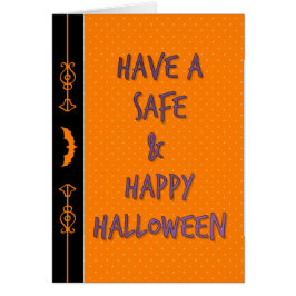 Engraved Fladdermus Halloween Hälsningskort