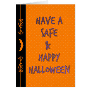 Engraved Fladdermus Halloween Hälsningskort