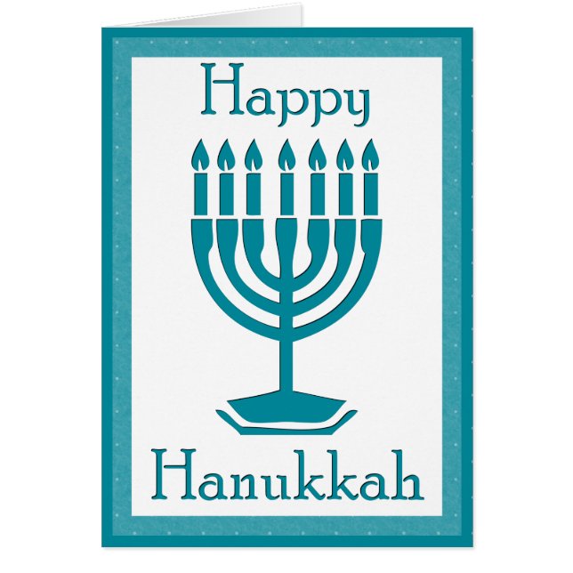 Engraved Menorah Hälsningskort (Framsidan)
