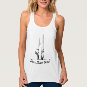 Engraved Pointe Shoes - Anpassade Text Linne Med Racerback