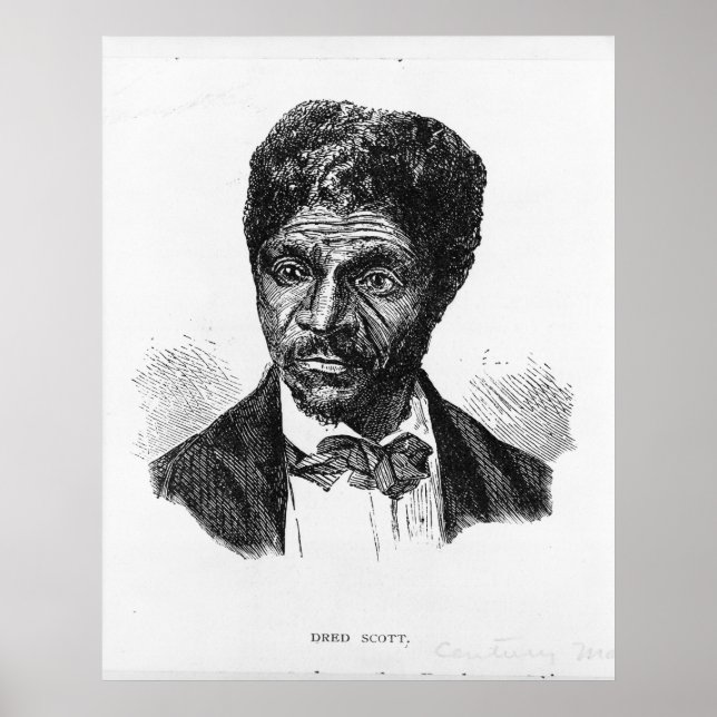 Engraved Porträtt of African American Dred Scott Poster (Framsidan)