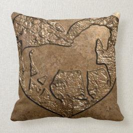 Engraved Silhouetted Horse Kudde
