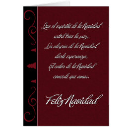 Engraved Träd Navidad Hälsningskort