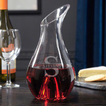 Engraverad Elegant Oakmont Monogram Vin Decanter