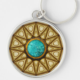 Engraverat alternativ för fyra nyckelkedjor rund silverfärgad nyckelring