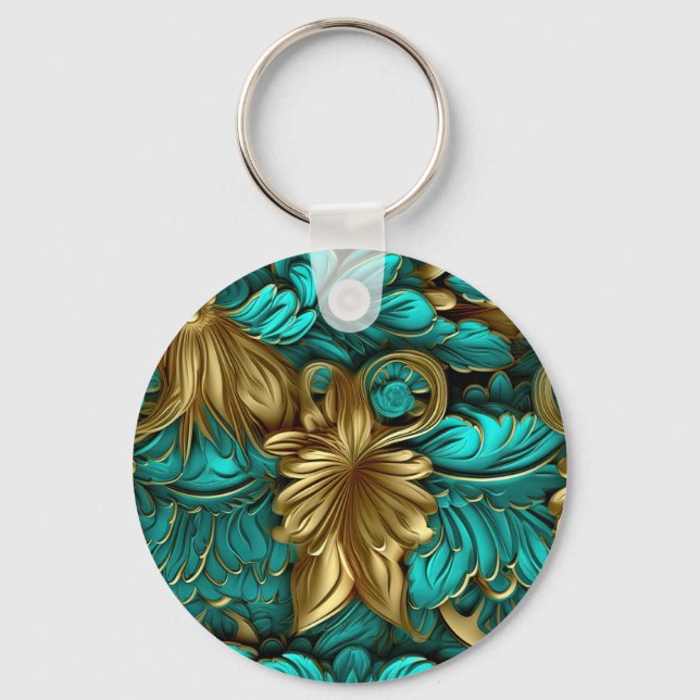 Engraverat läderutseende nyckelring (Framsida)