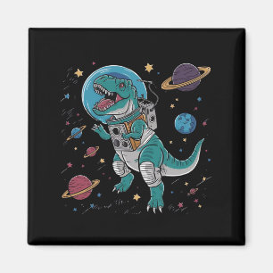 Engring coola snubben i speciell rymd kostym dino magnet