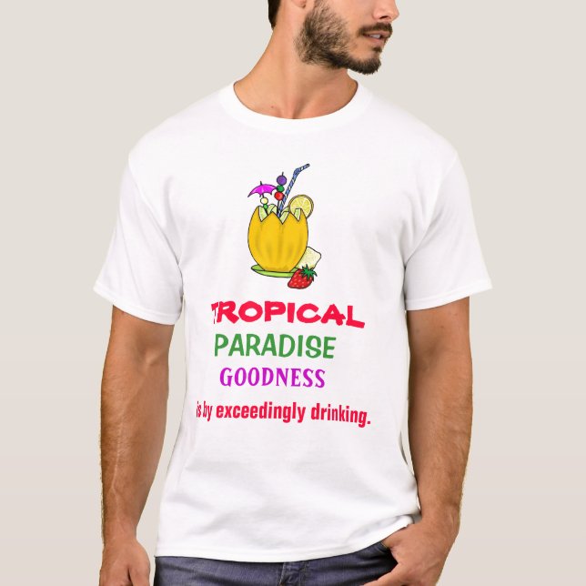ENGRISH: tropiskt paradis = kröka! T Shirt (Framsida)