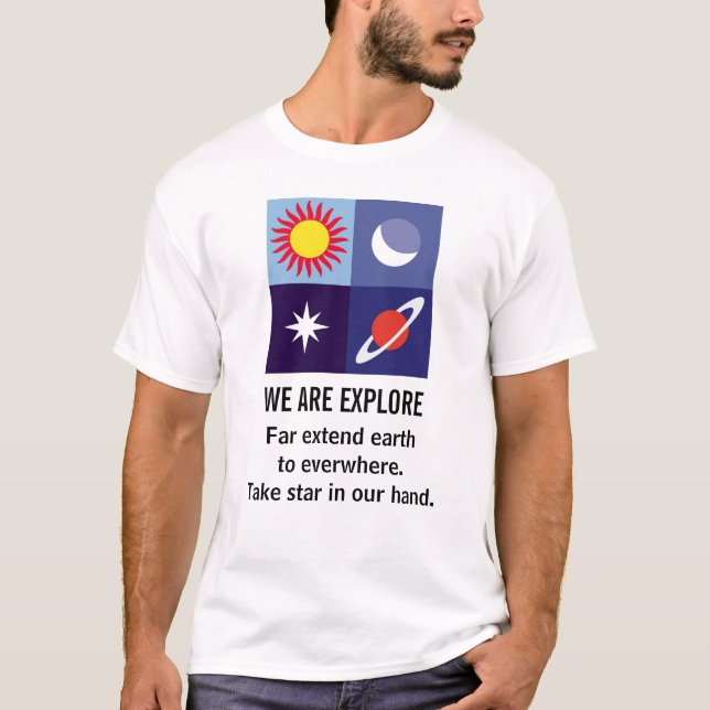 ENGRISH: vi är undersöker! Tee Shirt (Framsida)